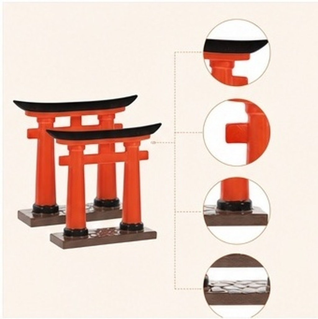 Aquarium Mini Fish - 2 Peças Mini Portão Japonês Torii