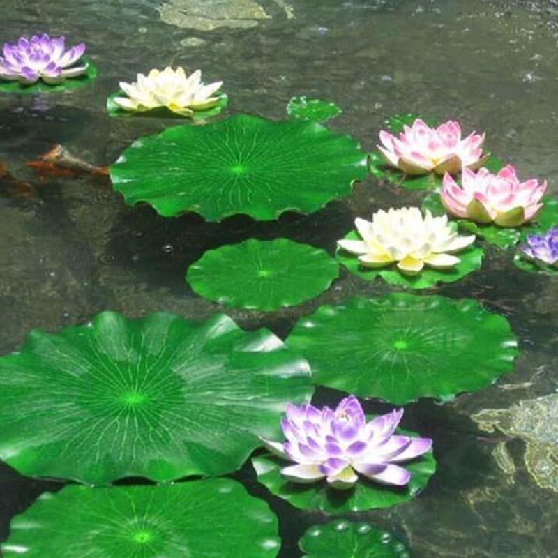 Folhas de Lótus Artificiais 20 - Aquarium Fish Pond avaliação e preço