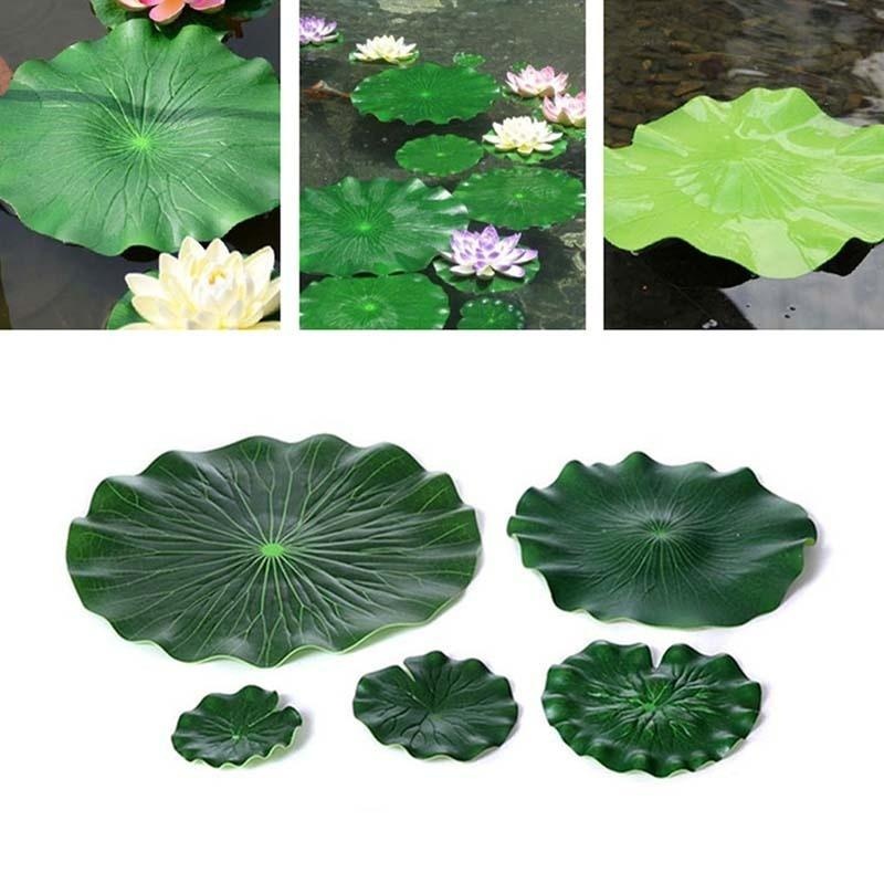 Folhas de Lótus Artificiais 20 - Aquarium Fish Pond avaliação e preço